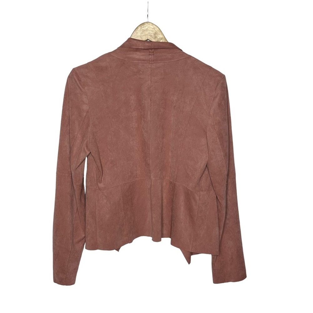 Like New Bagatelle Faux Suede Dusty Rose Draped Front Jacket s - Picture 3 of 11